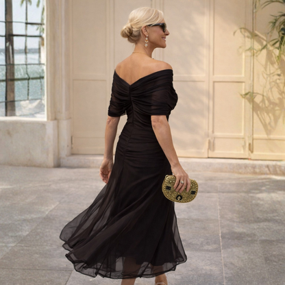 Mikaela | Vestido Largo con Hombros Descubiertos