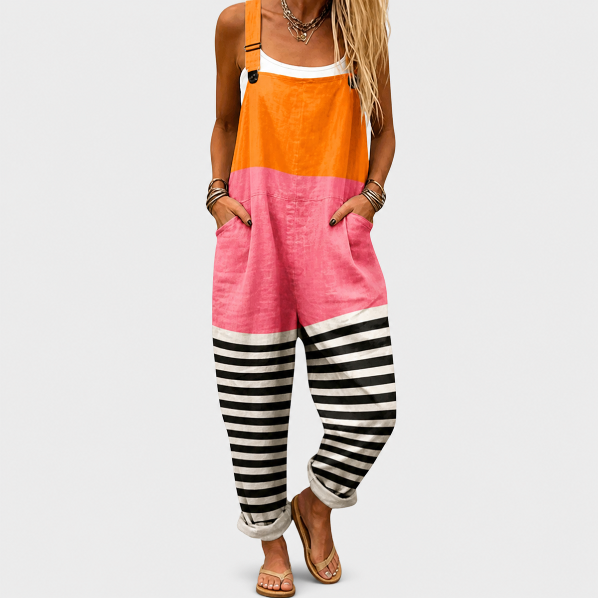 Mono Cómodo Naranja y Rosa