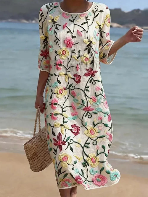 Vestido casual de mujer con estampado floral