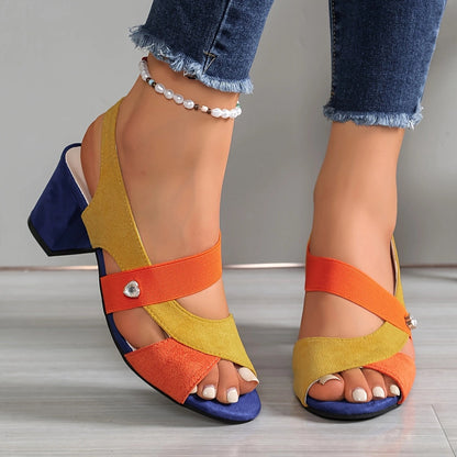 Elara™ | Zapatos de tacón cómodos con tiras cruzadas