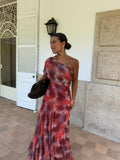 Amanda™ | Vestido Largo Estampado Floral con Escote Profundo