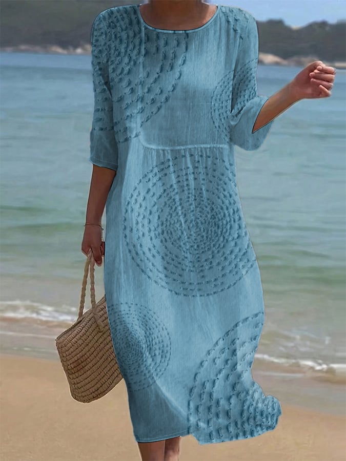 Vestido casual de mujer bordado
