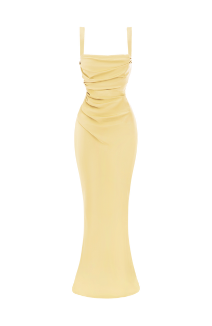 Vestido Maxi Calanthe - amarillo limón