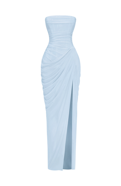 Cyra Vestido Maxi - Azul glaciar