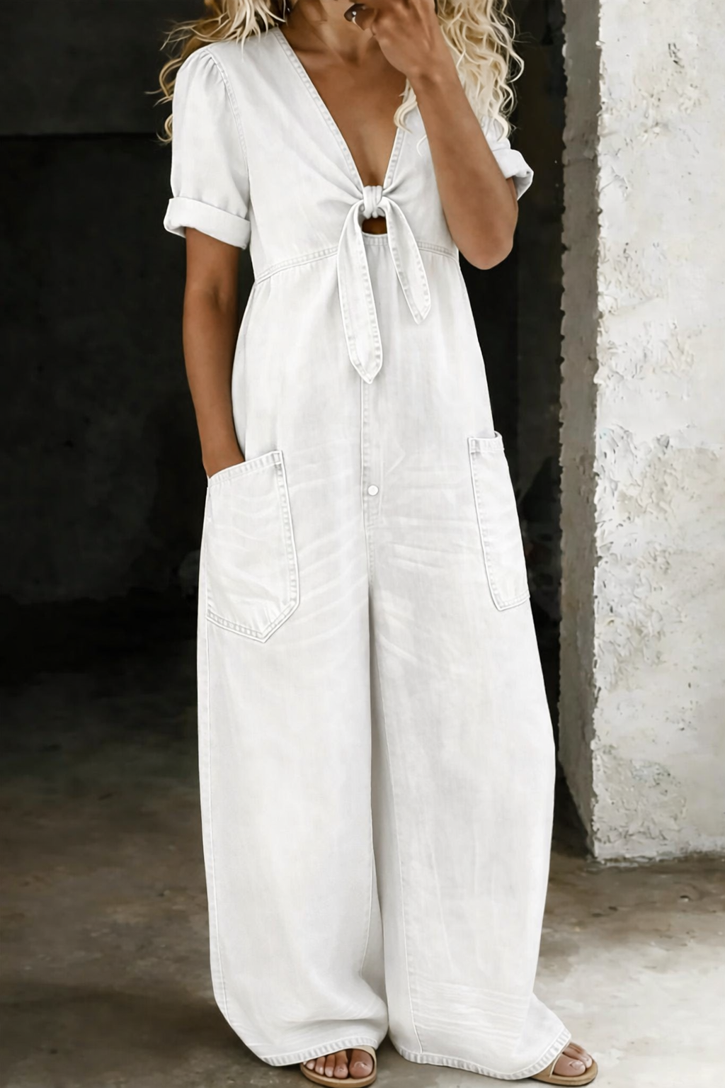 Maya | Mono Denim de Manga Corta