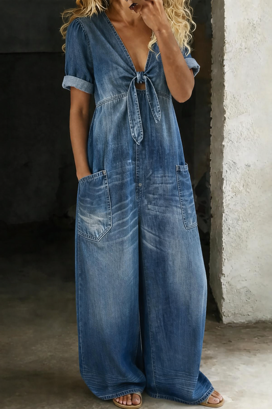 Maya | Mono Denim de Manga Corta