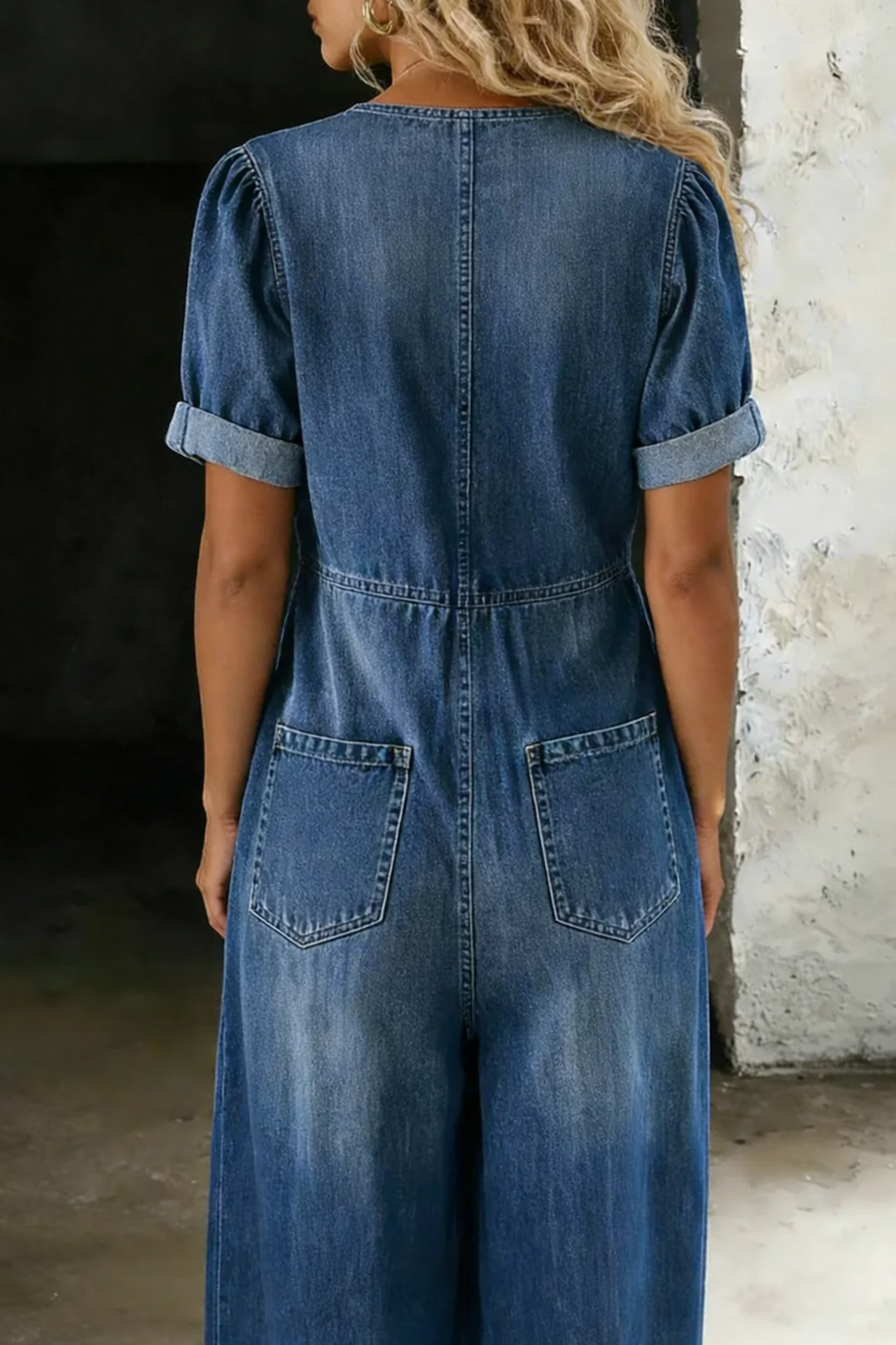 Maya | Mono Denim de Manga Corta