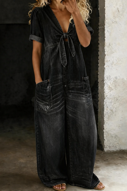 Maya | Mono Denim de Manga Corta