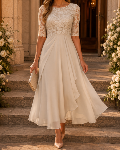 Rose – El Vestido Midi Favorecedor de Encaje