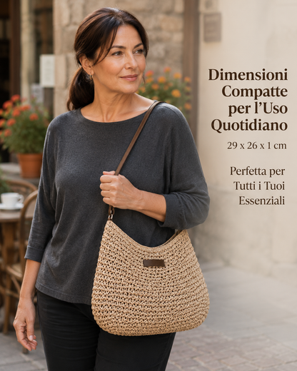 Colomba | Bolso trenzado elegante - caqui