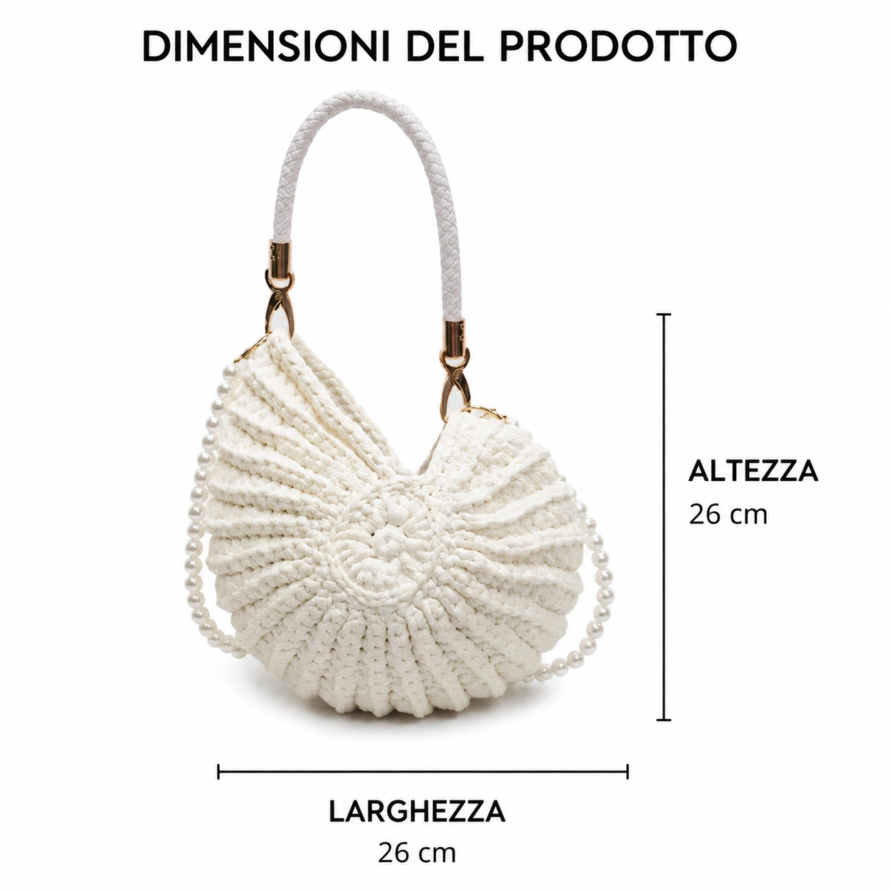 Tea | Bolso tote trenzado con correa de cadena - camello