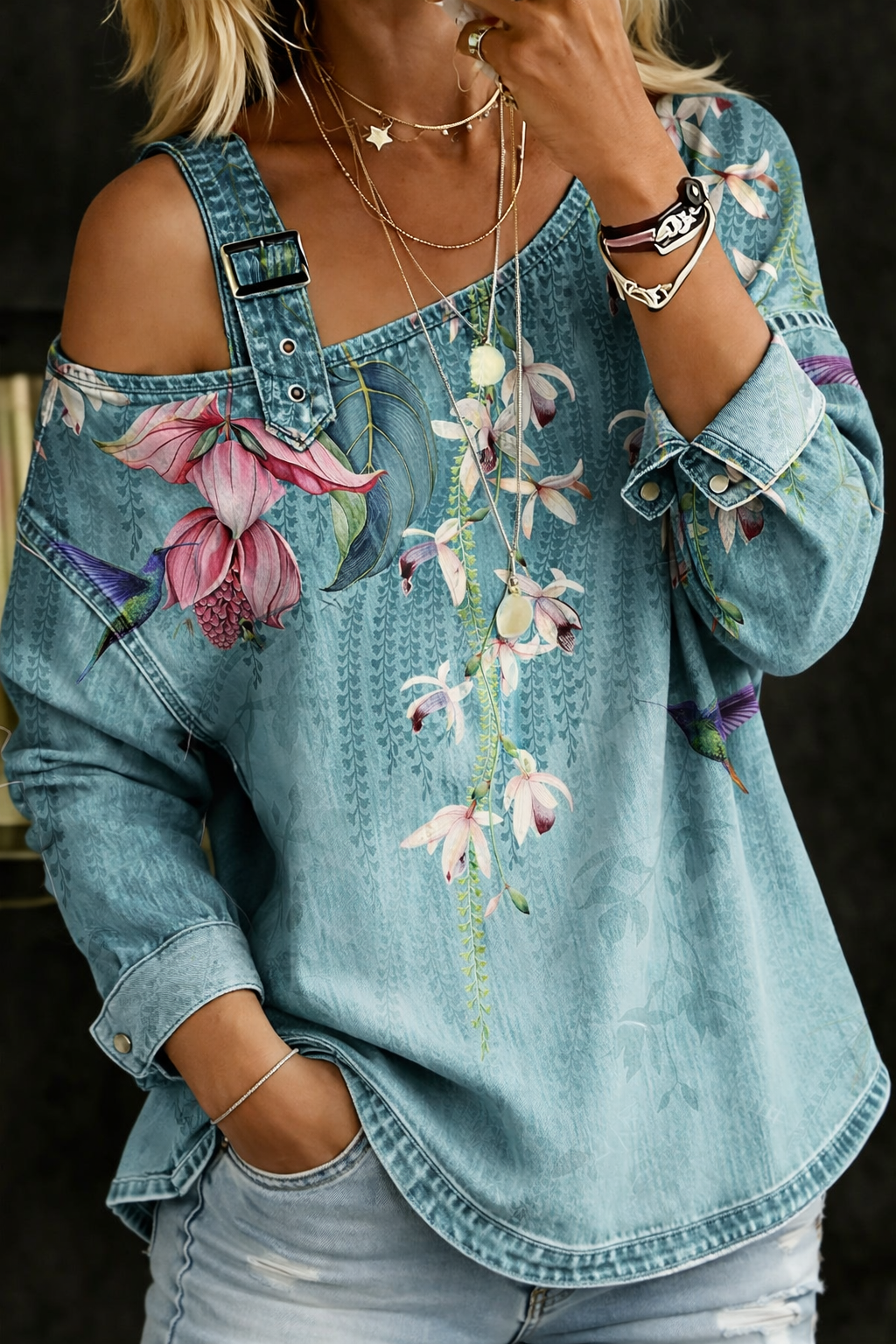 Danielle | Vestido Denim Escotado