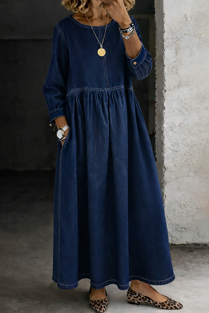 Melissa | Vestido Denim de Manga Larga