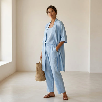 María ™ | Conjunto de lino elegante y sofisticado