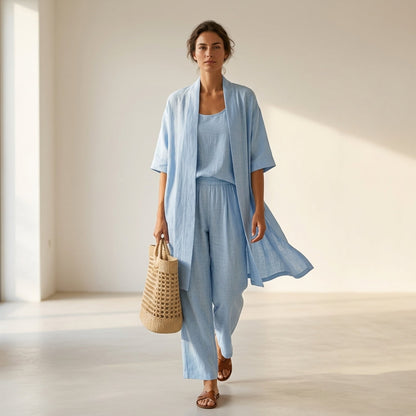 María ™ | Conjunto de lino elegante y sofisticado