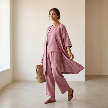 María ™ | Conjunto de lino elegante y sofisticado