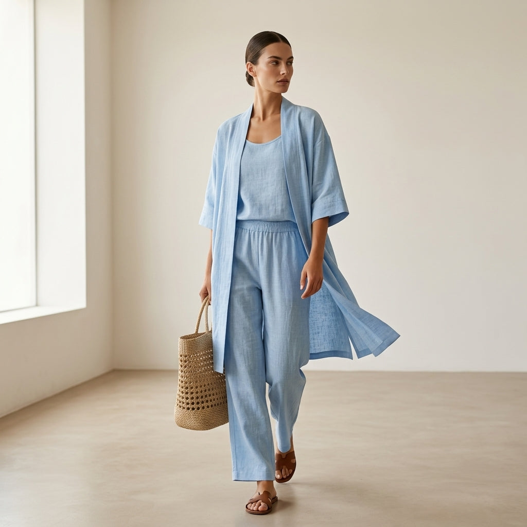 María ™ | Conjunto de lino elegante y sofisticado