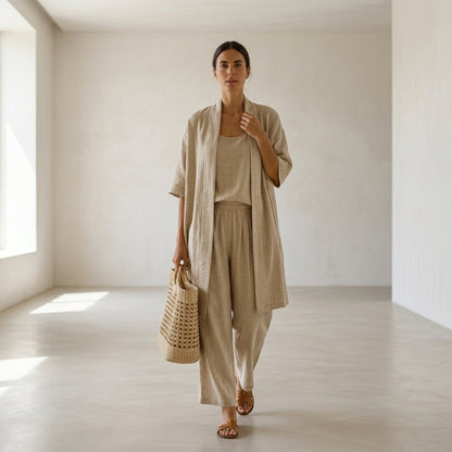 María ™ | Conjunto de lino elegante y sofisticado