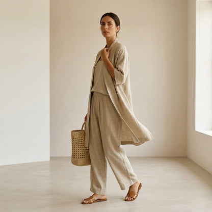 María ™ | Conjunto de lino elegante y sofisticado