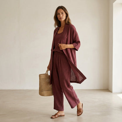 María ™ | Conjunto de lino elegante y sofisticado