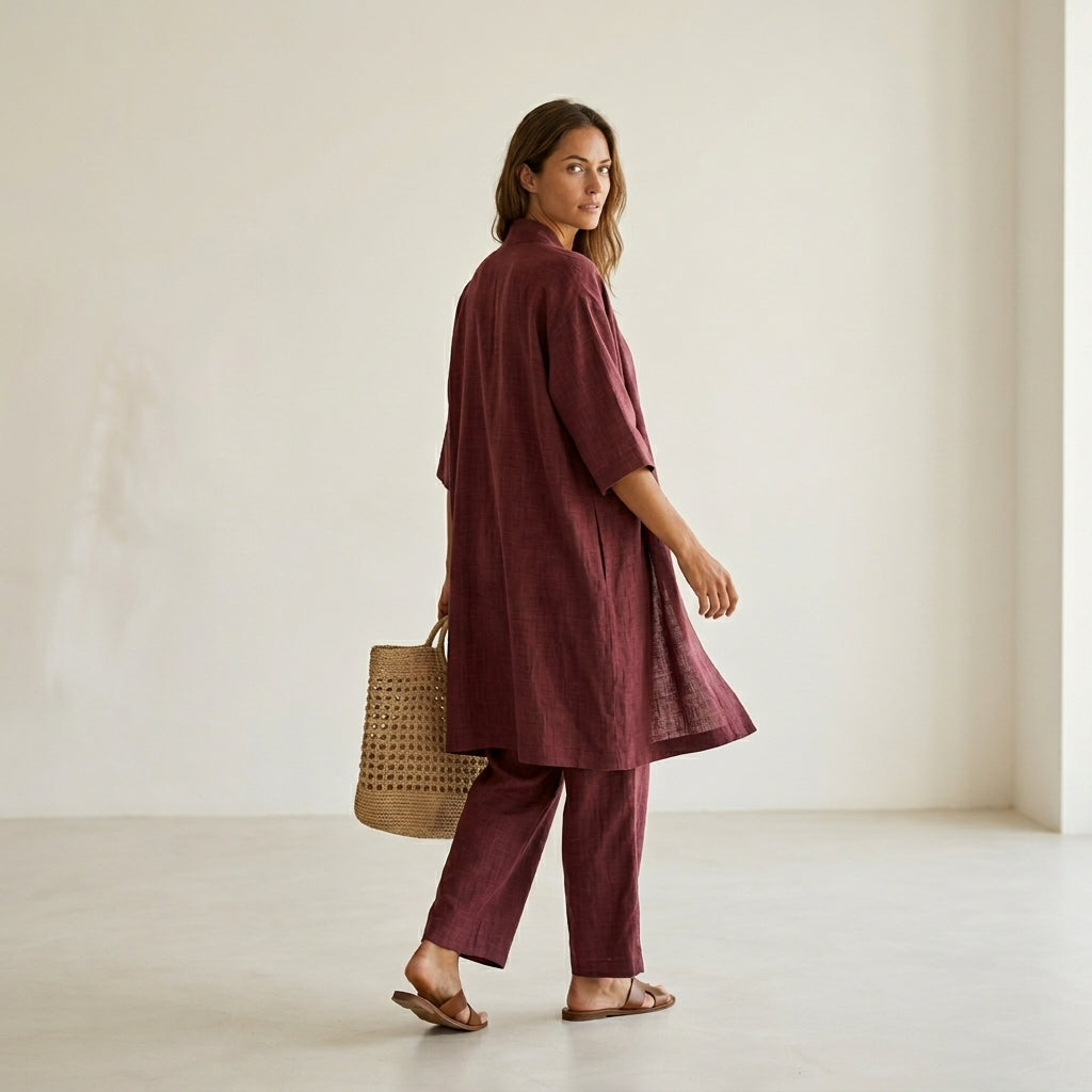 María ™ | Conjunto de lino elegante y sofisticado
