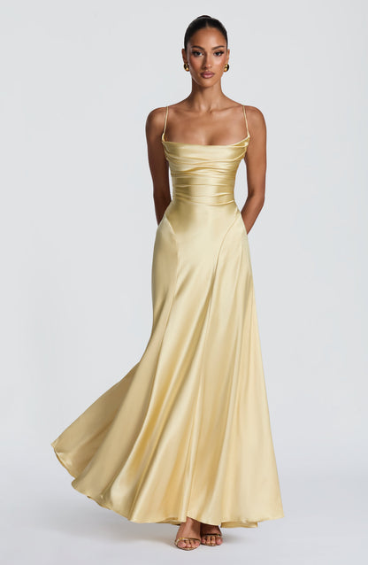 Vestido Maxi Adelina - amarillo limón
