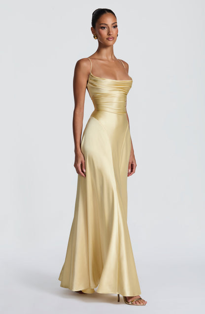 Vestido Maxi Adelina - amarillo limón