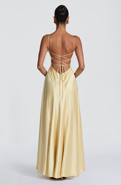 Vestido Maxi Adelina - amarillo limón