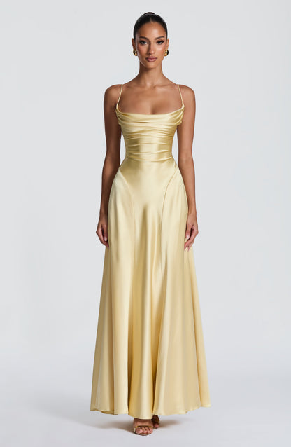 Vestido Maxi Adelina - amarillo limón