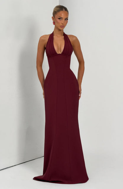 Vestido Maxi Adora - Lacado en Cereza