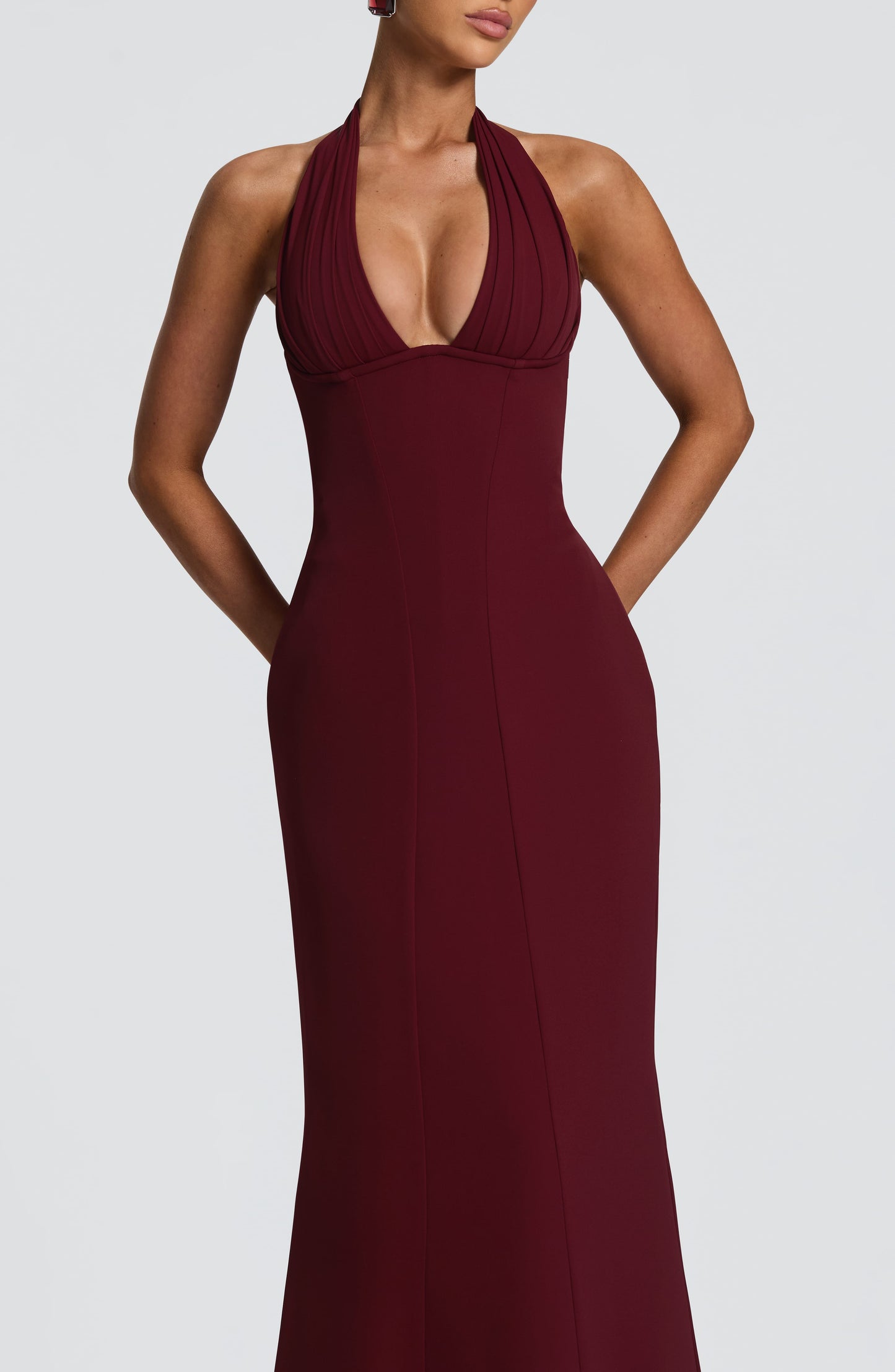 Vestido Maxi Adora - Lacado en Cereza