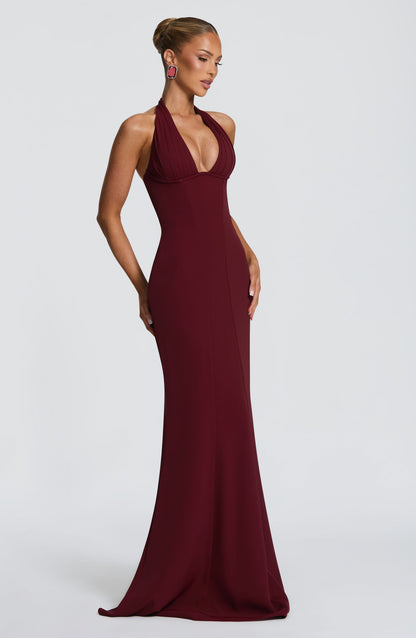 Vestido Maxi Adora - Lacado en Cereza