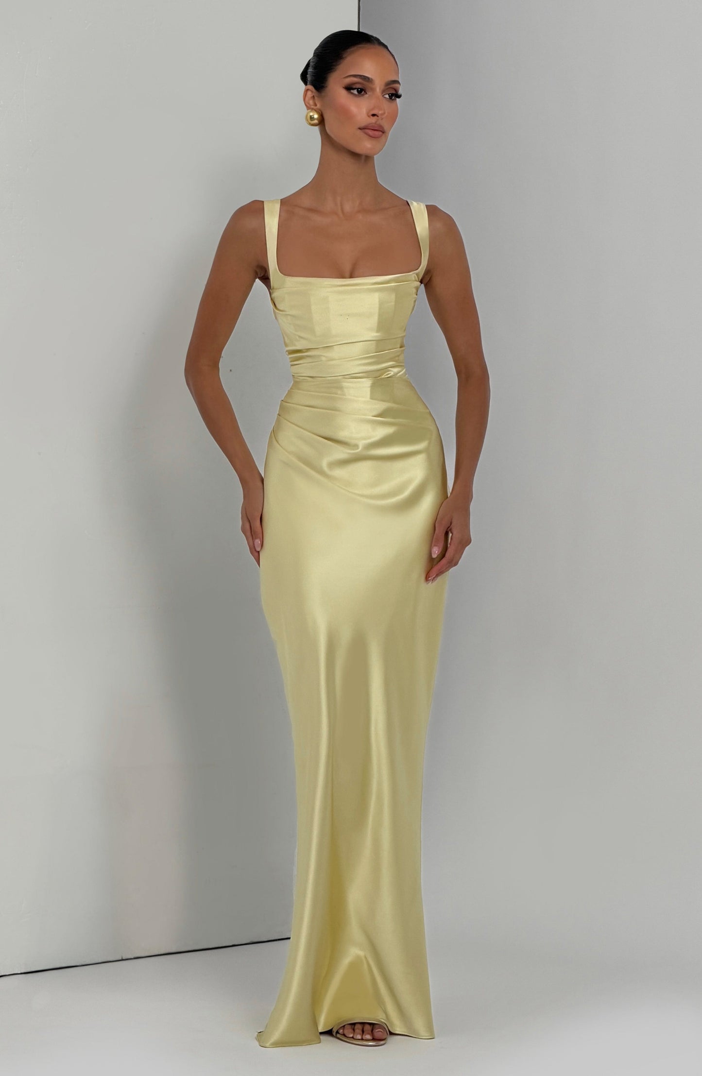 Vestido Maxi Calanthe - amarillo limón
