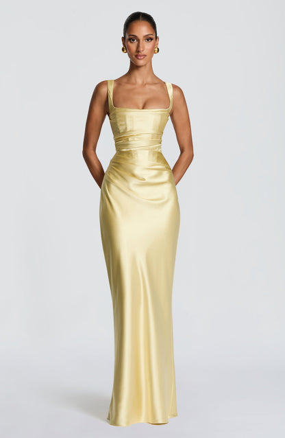Vestido Maxi Calanthe - amarillo limón
