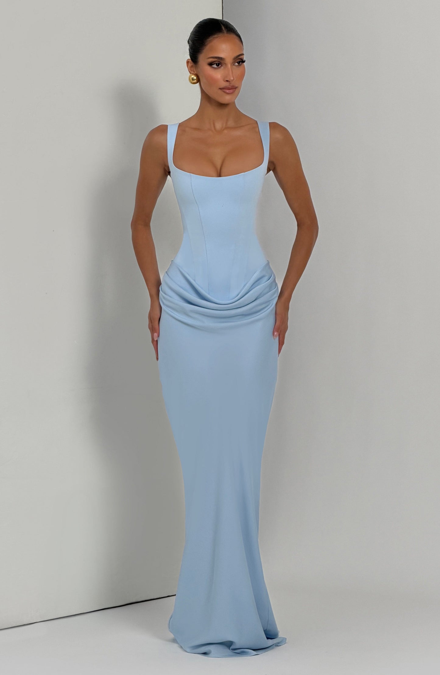 Vestido maxi Cornelia - Azul bebé