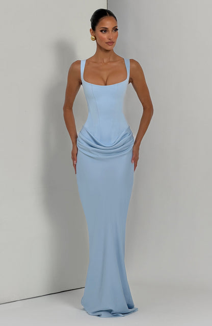 Vestido maxi Cornelia - Azul bebé