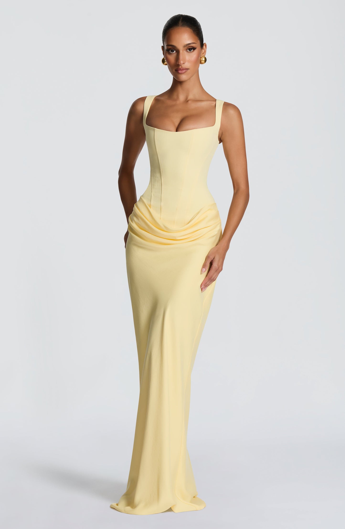 Vestido maxi Cornelia - Amarillo limón