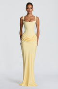 Vestido maxi Cornelia - Amarillo limón