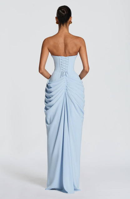 Cyra Vestido Maxi - Azul glaciar