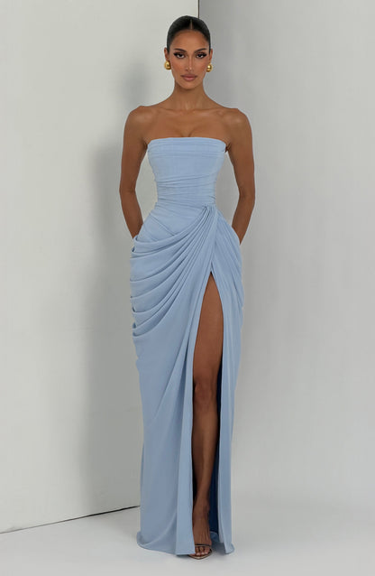 Cyra Vestido Maxi - Azul glaciar