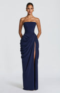 Vestido Maxi Cyra - Azul Marino