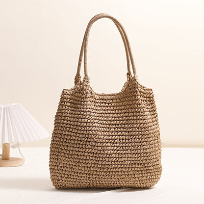 Marisol | Bolso bandolera de paja trenzada - avellana