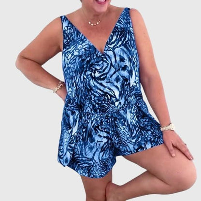 Elena  - Vestido de Baño Elegante con Escote en V