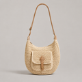 Valentina | Bolso de hombro trenzado para uso diario beige