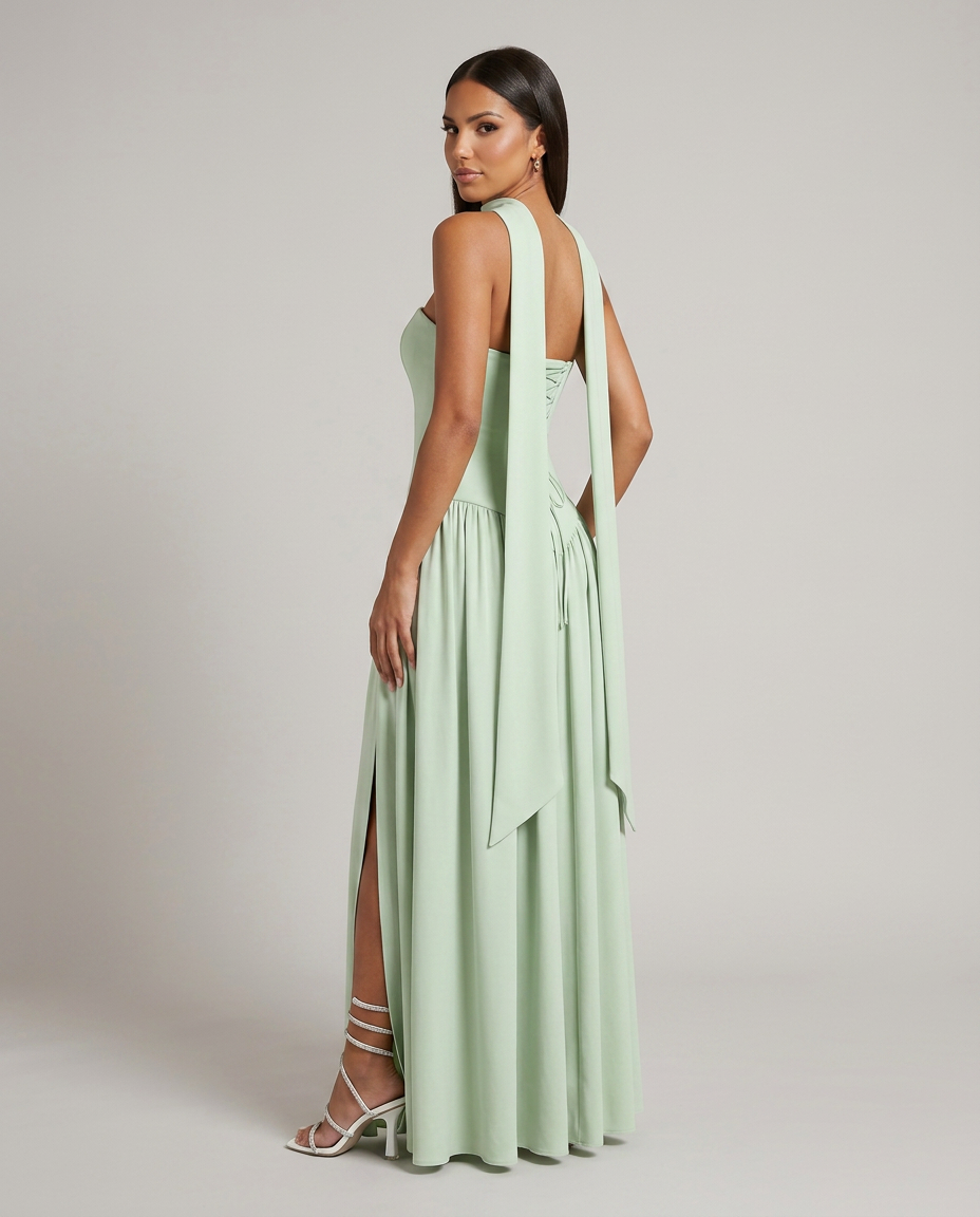 JULIETA - Vestido Largo Asimétrico de Estilo Elegante