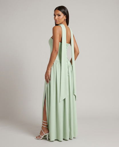JULIETA - Vestido Largo Asimétrico de Estilo Elegante