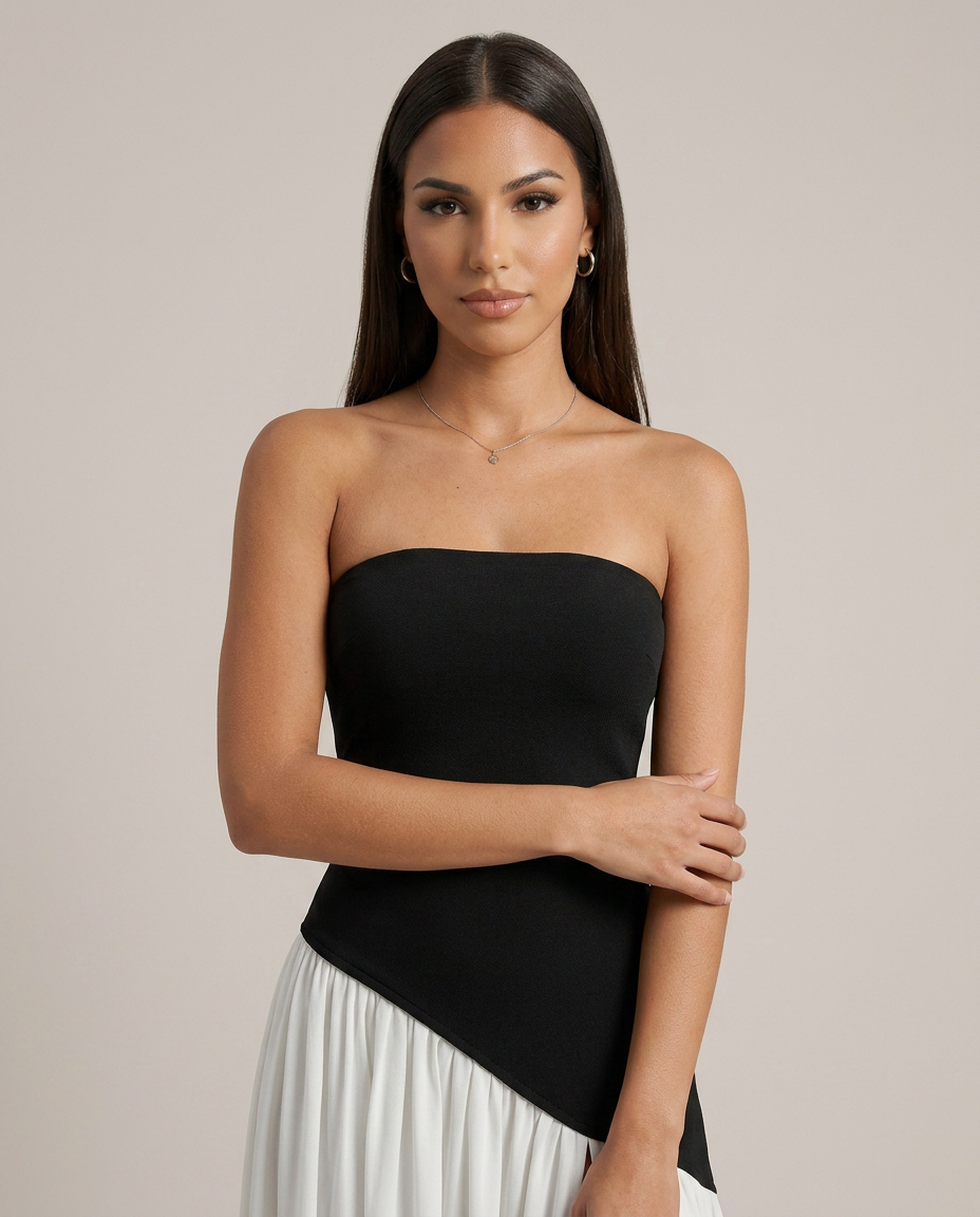 JULIETA - Vestido Largo Asimétrico de Estilo Elegante