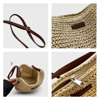 Cinzia | Bolso trenzado elegante - arena