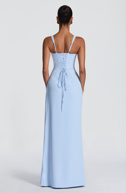 Vestido maxi Laleh - Azul glaciar