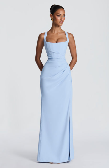 Vestido maxi Laleh - Azul glaciar